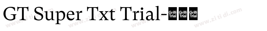 GT Super Txt Trial字体转换